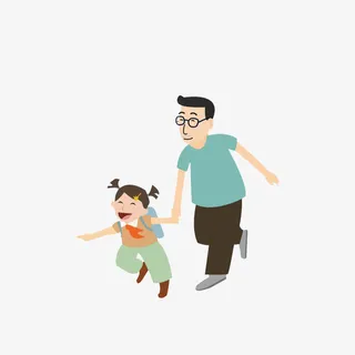 成长之路父亲相伴免抠