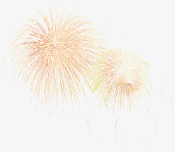 高清燃放烟花效果设计图免抠