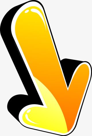 矢量立体黄色箭头免抠