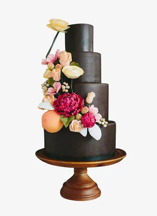 巧克力花朵蛋糕免抠