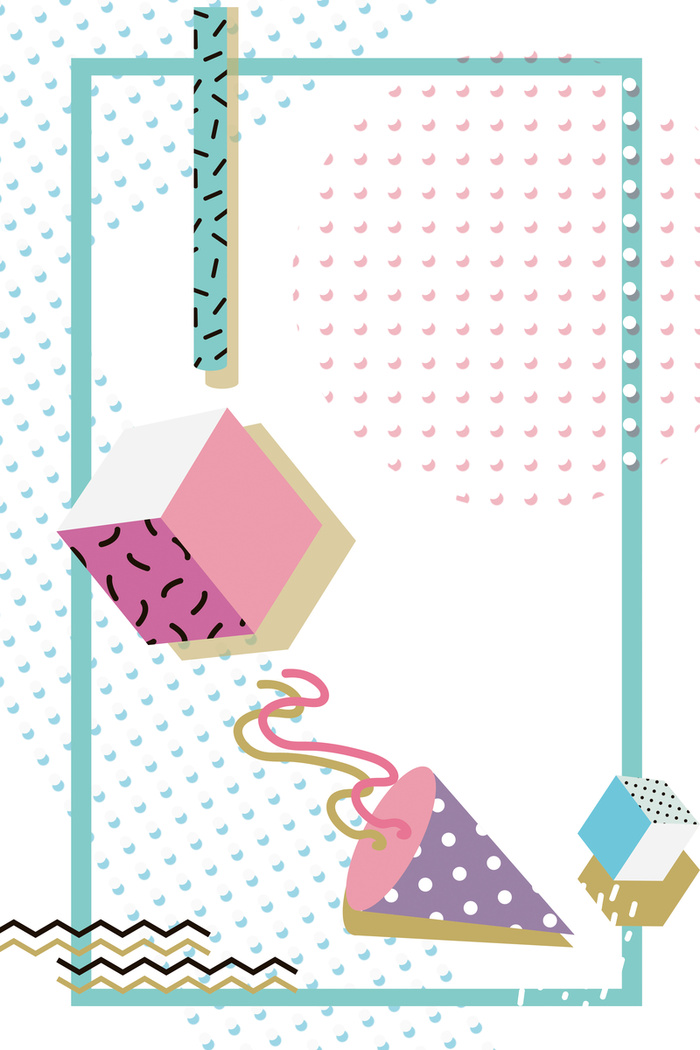 时尚简约几何图形海报高清