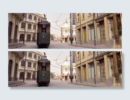 复古怀旧城市街道背景高清