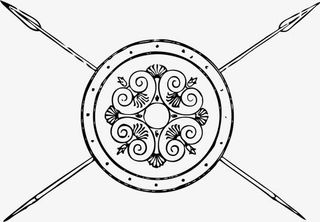 矛头 长矛和盾牌免抠