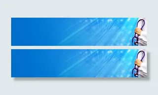 蓝色医疗banner背景免抠