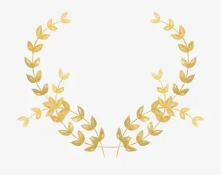 环形黄色卡通植物免抠