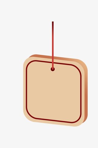 年春节新年装饰素材吊牌免抠