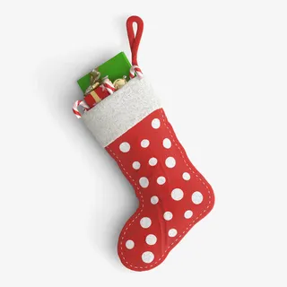 产品实物圣诞袜免抠