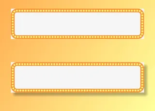 橙色霓虹灯跑马灯圆点边框免抠