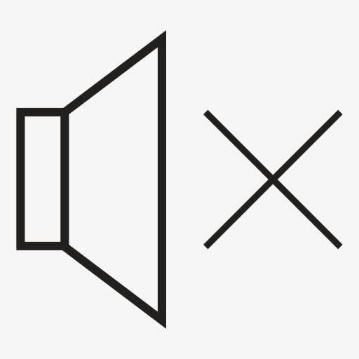 声音静音标志图标免抠