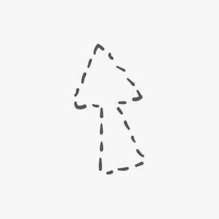 墨迹向上指向虚线箭头免抠