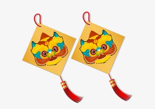 卡通狮头挂饰设计元素免抠