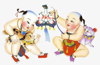 胖娃娃祝寿免抠素材免抠