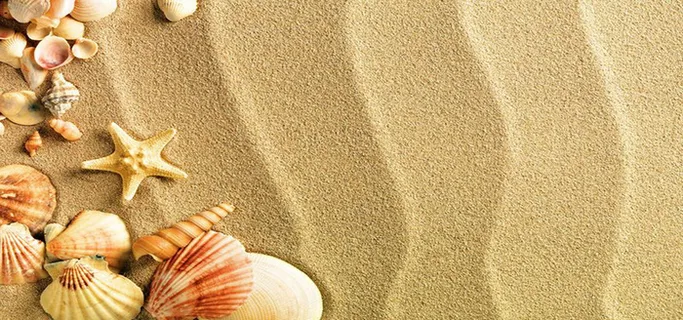 清新唯美沙滩背景高清