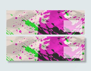 创意水彩喷绘banner背景