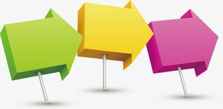 矢量立体箭头牌子免抠