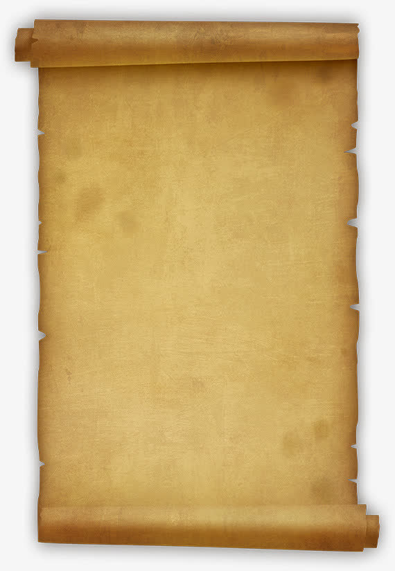 黄色复古纸张免抠