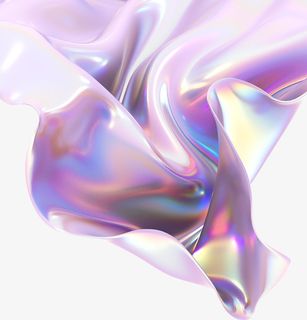 炫彩丝绸感装饰素材免抠