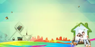 城市幸福家庭背景高清