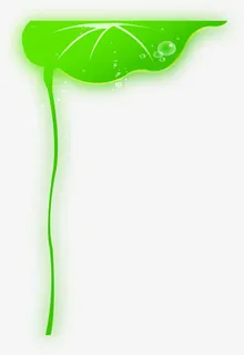 春天手绘荷叶水滴免抠