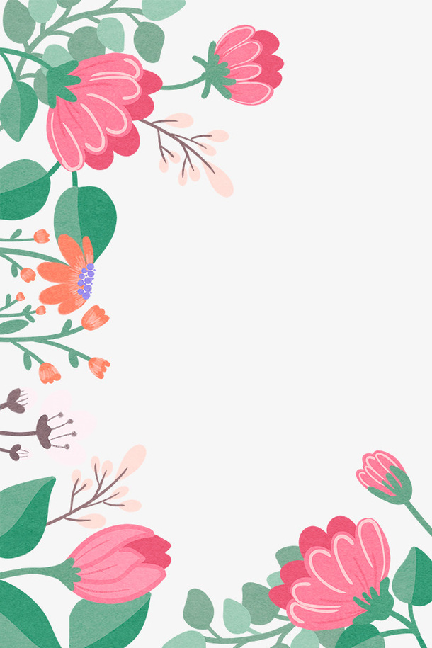 春天郁金香花免抠