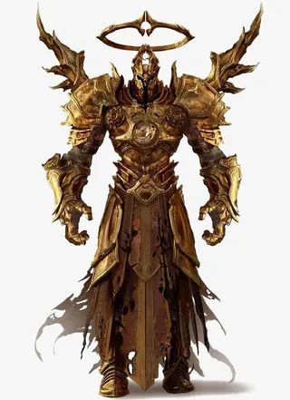 手绘黄金甲免抠