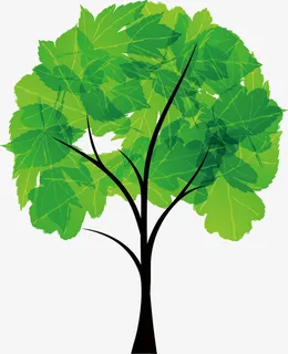 绿色环保小树免抠 绿色环保小树免抠