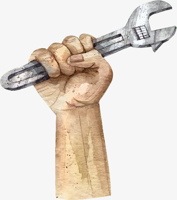紧握工具的拳头免抠