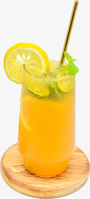 金桔柠檬水果茶免抠