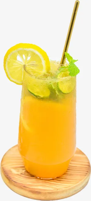 金桔柠檬水果茶免抠