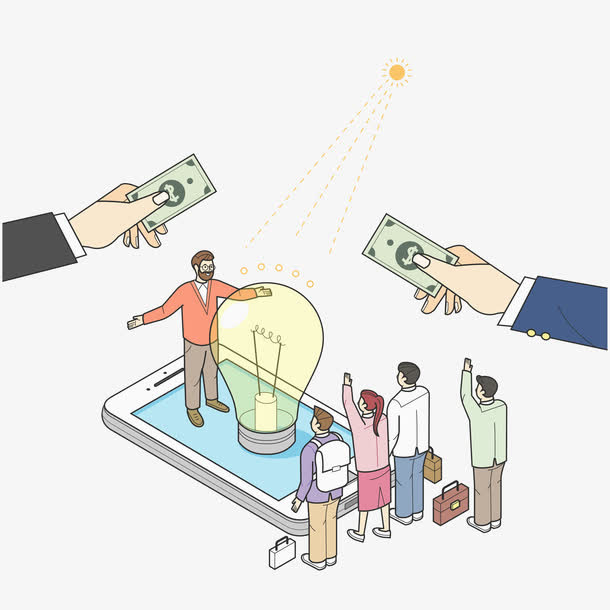 爱迪生发明电灯PNG免抠