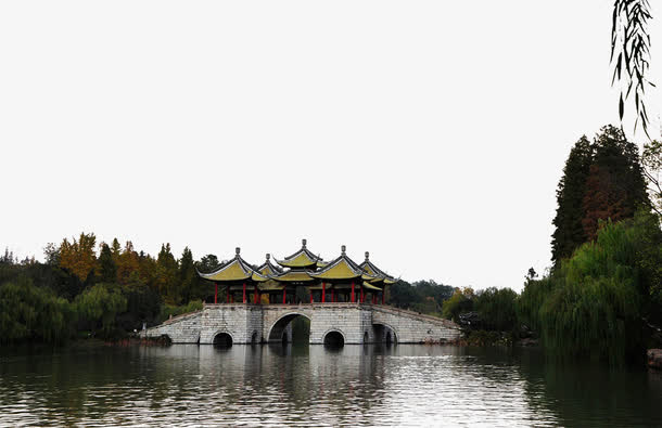 扬州五亭桥风景照免抠