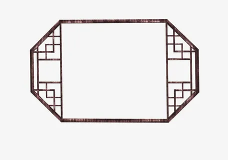 中式窗户框免抠