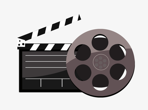 电影黑色的胶卷插画免抠