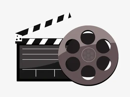 电影黑色的胶卷插画免抠