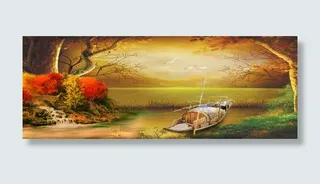 唯美风景海报免抠