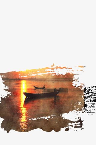 漂泊的船只免抠