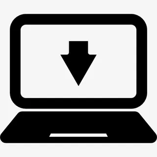 下载下来的箭头符号在笔记本电脑的屏幕图标免抠