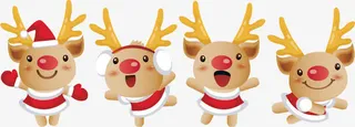 可爱Q版圣诞麋鹿免抠