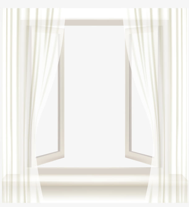 白色窗户边框免抠