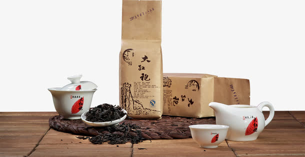 大红袍茶叶茶杯双11免抠