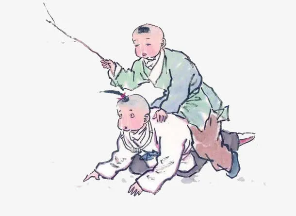 水墨儿童装饰免抠