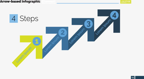 步骤箭头流程图免抠