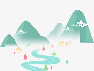 免抠中国风水墨画免抠