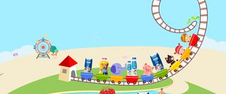 61儿童节卡通玩乐游乐园背景高清