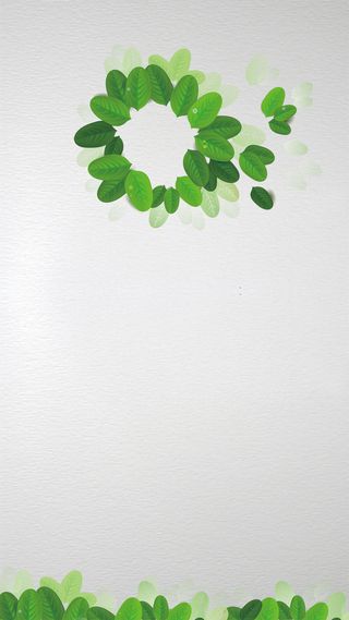 约惠暖春绿色清新树叶H5背景高清