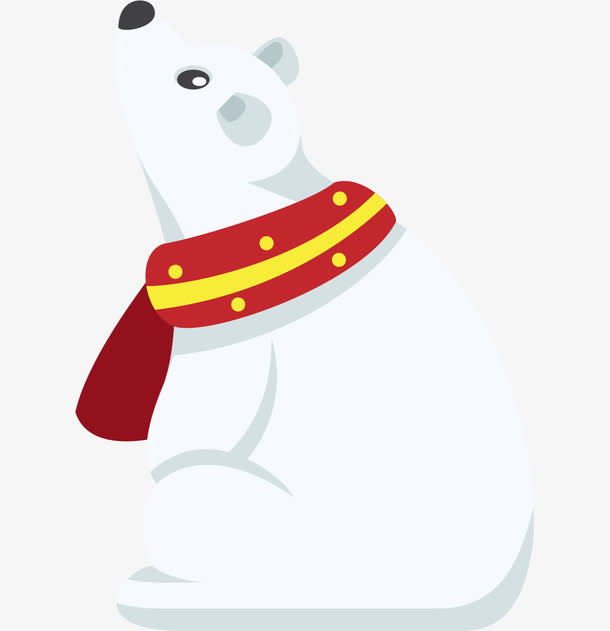 卡通北极熊免抠