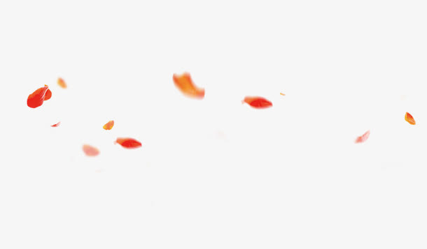 漂浮红叶免抠