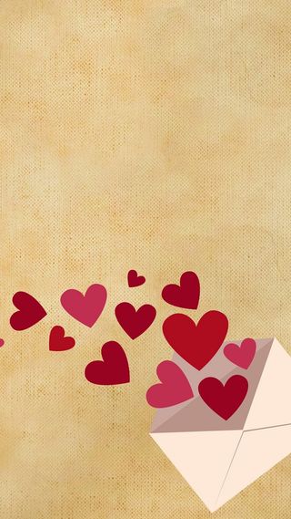 从信封中飞出的心H5背景高清