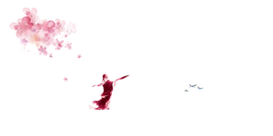 桃花淡雅古风素材高清