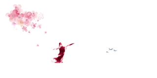 桃花淡雅古风素材高清